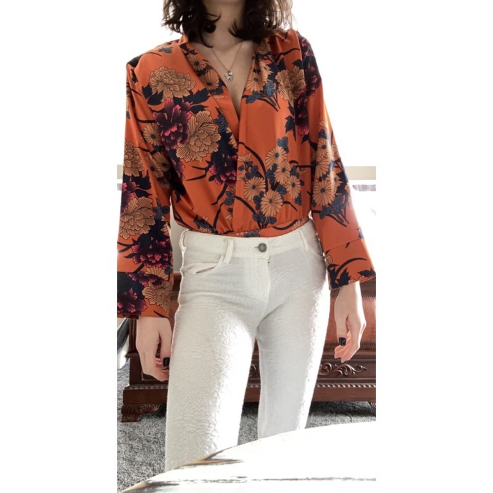 ZARA floral bodysuit